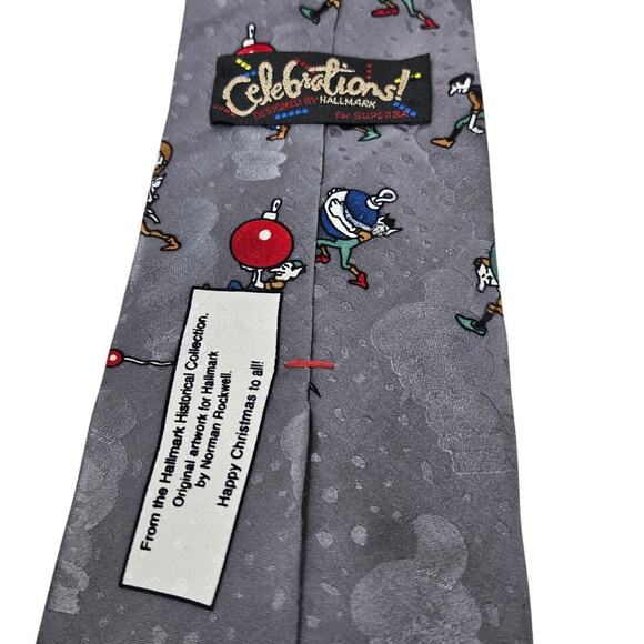 Neck Tie Norman Rockwell Kohls Christmas | Mercari Vintage 90s Hallmark Celebrations Santa Norman Rockwell Neck Tie Silk Christmas